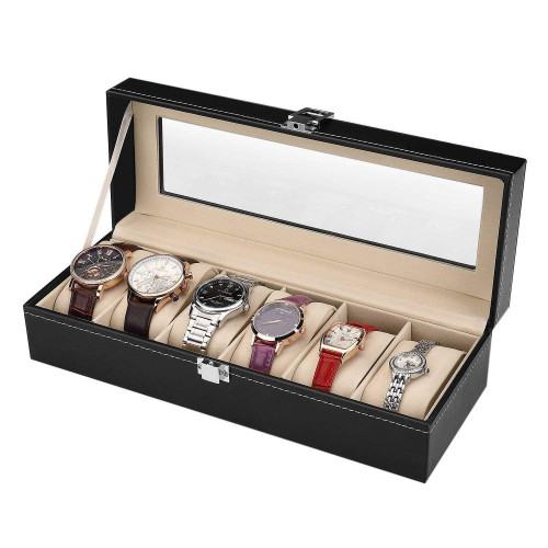CAJA ORGANIZADORA DE RELOJES – 6 COMPARTIMENTOS
