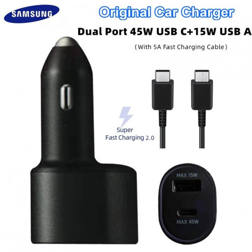 CARGADOR SAMSUNG PARA VEHICULO 45W/15W