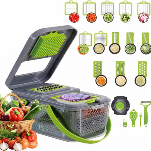 CORTADOR DE VEGETALES MULTIFUNCIONAL 22 PIEZAS