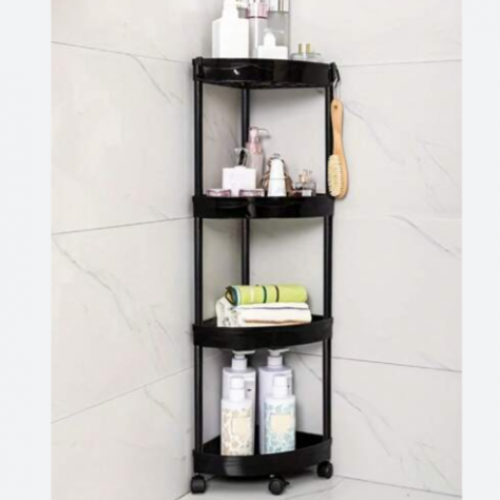 ESTANTE ESQUINERO 4 NIVELES CON RUEDAS