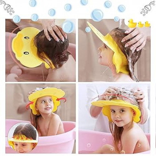 GORRO VISERA DE BAÑO ANTI-AGUA PARA BEBÉS Y NIÑOS