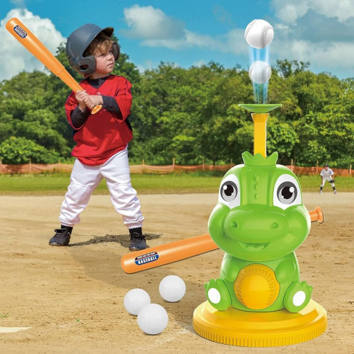SET DE BÉISBOL AUTOMÁTICO DINO-LANZADOR PARA NIÑOS